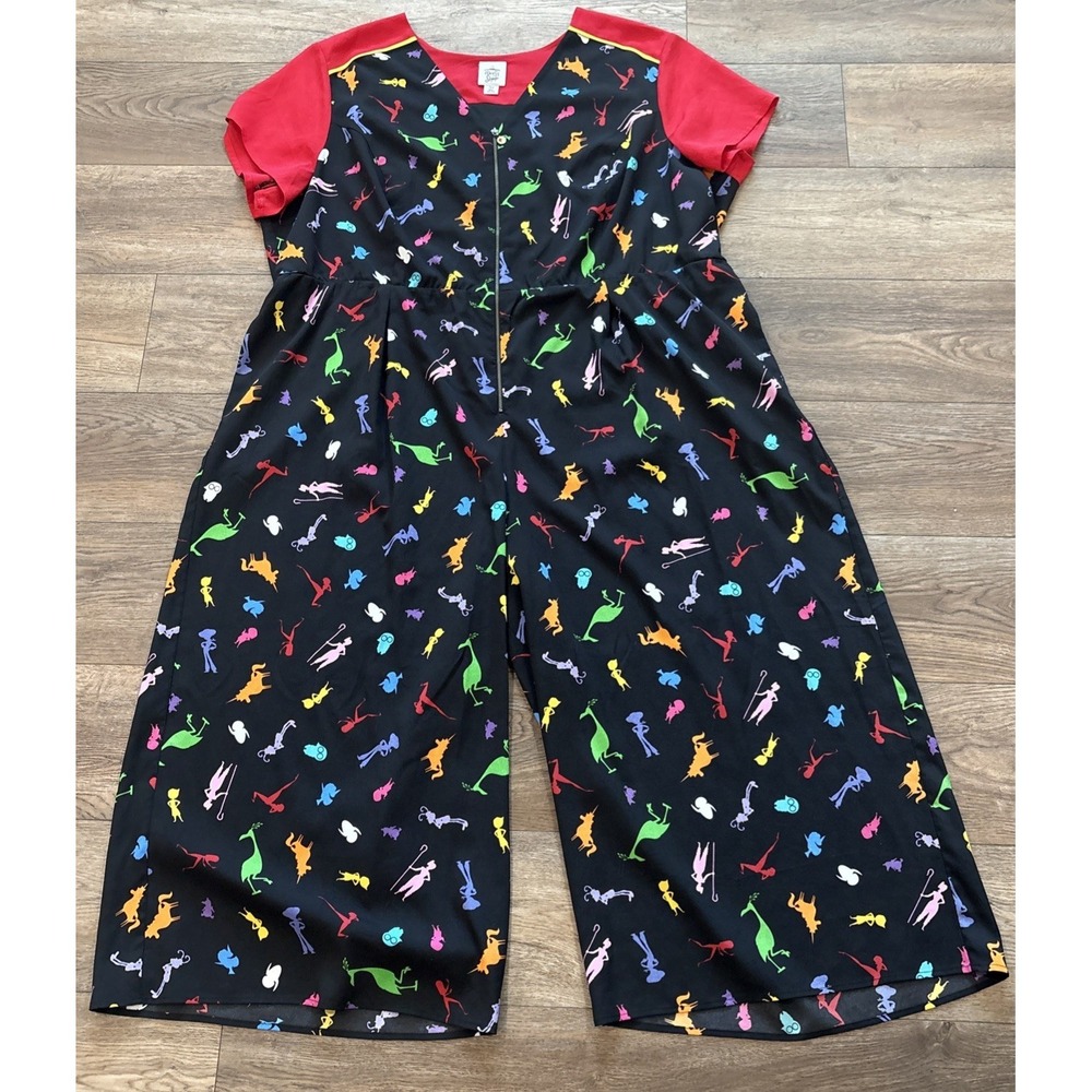 Disney The Dress Shop‎ Pixar Family Jumpsuit New Size 3X All over print wide leg